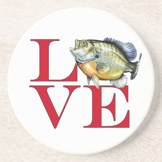 I Love Panfish Coaster (Front)