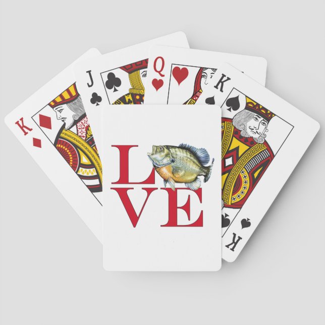 I Love Panfish Playing Cards (Back)