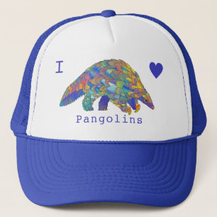 I Love Pangolins Endangered Animal colourful Art Trucker Hat