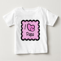 I Love Papa Cute T-Shirt