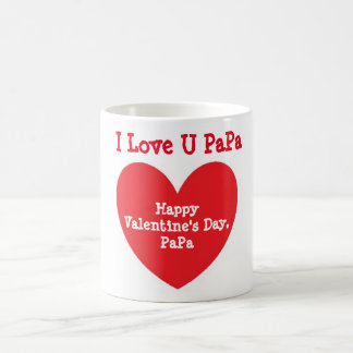 I Love PaPa - Red Valentine's Day - Coffee Mug