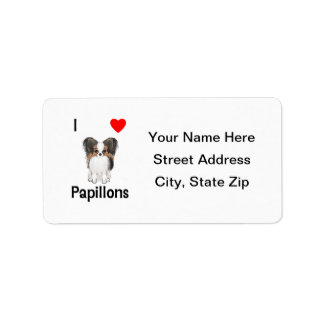 I Love Papillons (picture) Label
