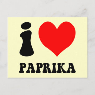 I love paprika postcard