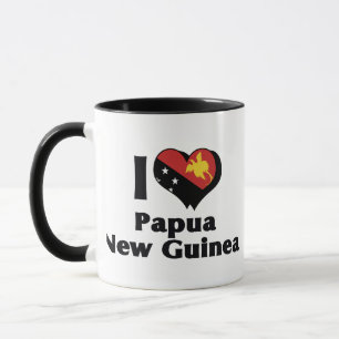 I Love Papua New Guinea Flag Mug