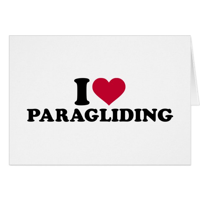 I love paragliding (Front Horizontal)