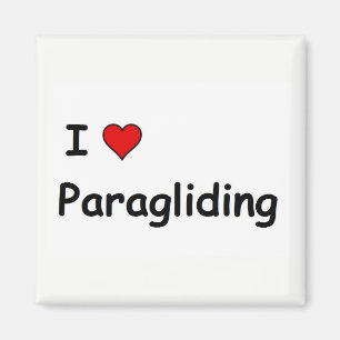 I Love Paragliding Magnet