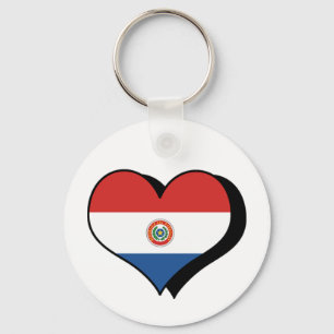I Love Paraguay Keychain