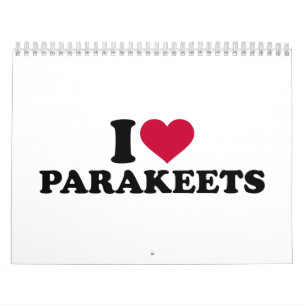 I love parakeets calendar