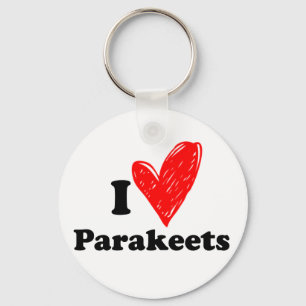 I love parakeets key ring