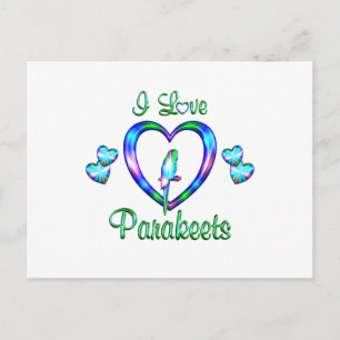 I Love Parakeets Postcard