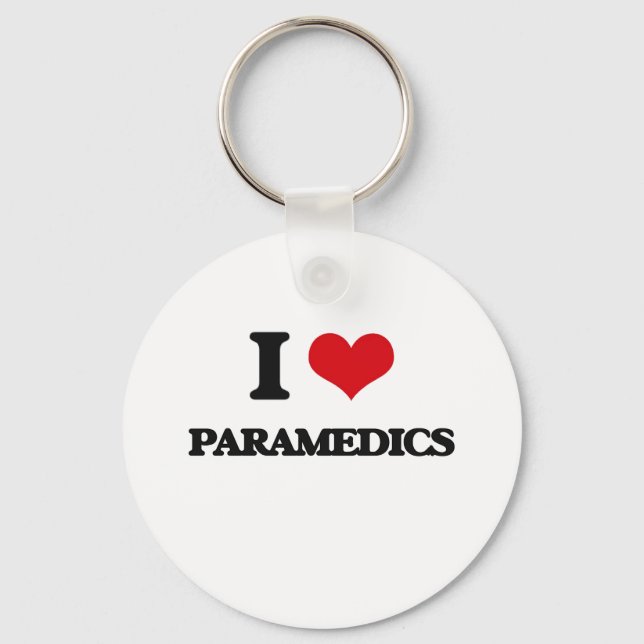 I Love Paramedics Key Ring (Front)