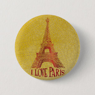 I love Paris 6 Cm Round Badge