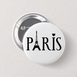 I Love Paris 6 Cm Round Badge