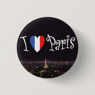 I Love Paris Button