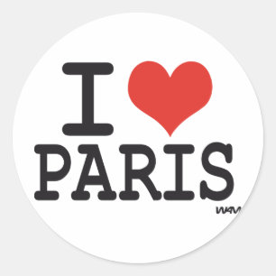 I love Paris Classic Round Sticker