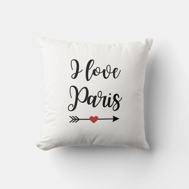 "I Love Paris" cushion (Front)