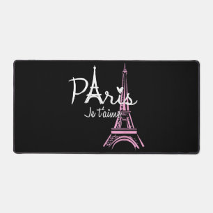 I Love Paris Eiffel Tower France French Souvenir Desk Mat