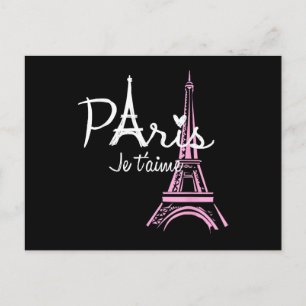 I Love Paris Eiffel Tower France French Souvenir Holiday Postcard