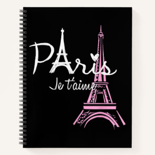 I Love Paris Eiffel Tower France French Souvenir Notebook