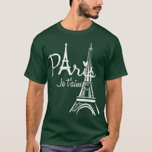 I Love Paris Eiffel Tower France French Souvenir T-Shirt