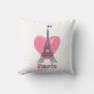 I Love Paris Eiffel Tower France Gift Cushion