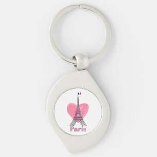I Love Paris Eiffel Tower France Gift Key Ring