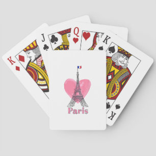 I Love Paris Eiffel Tower France Gift Playing Cards
