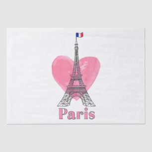 I Love Paris Eiffel Tower France Gift Tissue Paper