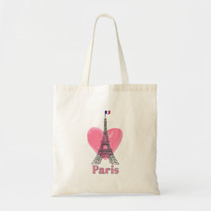 I Love Paris Eiffel Tower France Gift Tote Bag