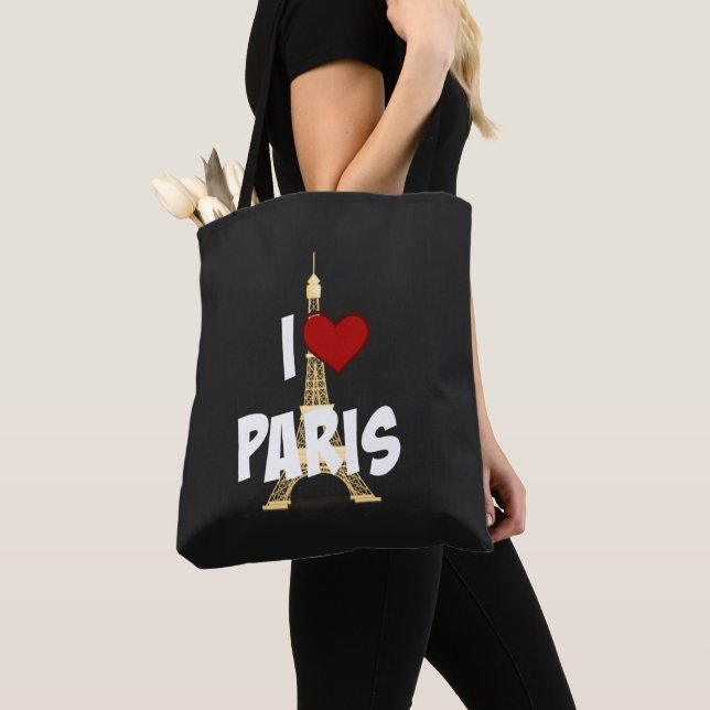 I Love Paris, Eiffel Tower, Tote Bag (Close Up)
