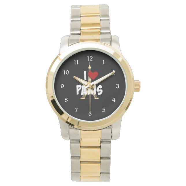 "I Love Paris," Eiffel Tower Watch (Front)