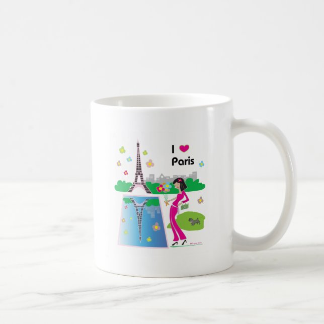 I love Paris, France Coffee Mug (Right)
