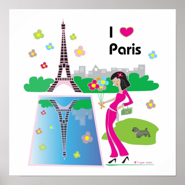 I love Paris, France Poster (Front)