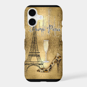 I Love Paris Gold Leaf Eiffel Tower Fashion Shoes
