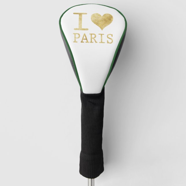 I Love Paris Golf Head Cover (Front)