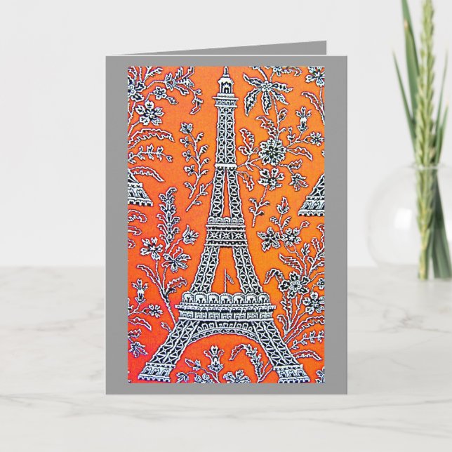I LOVE PARIS grey Card (Front)