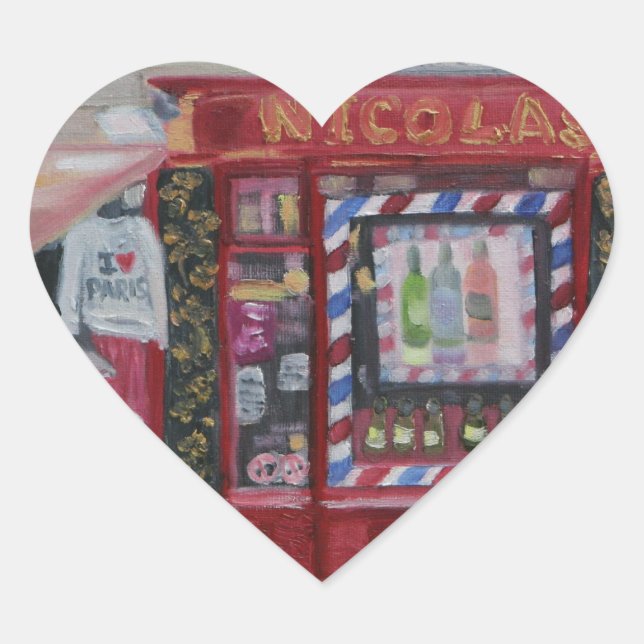 I LOVE PARIS HEART STICKER (Front)