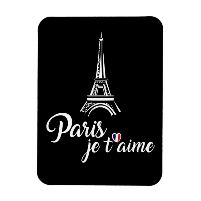 I Love Paris Je t'aime Magnet (Vertical)