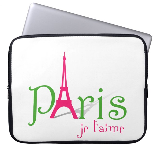 I love Paris Laptop Sleeve (Front)