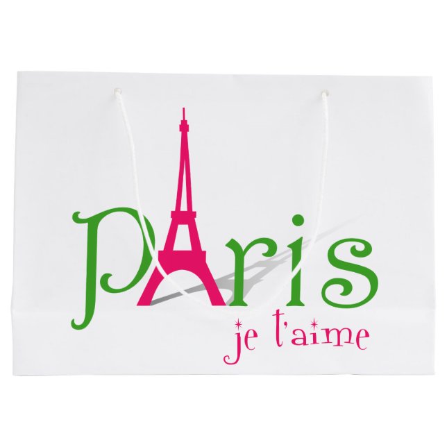 I love Paris Large Gift Bag (Back)