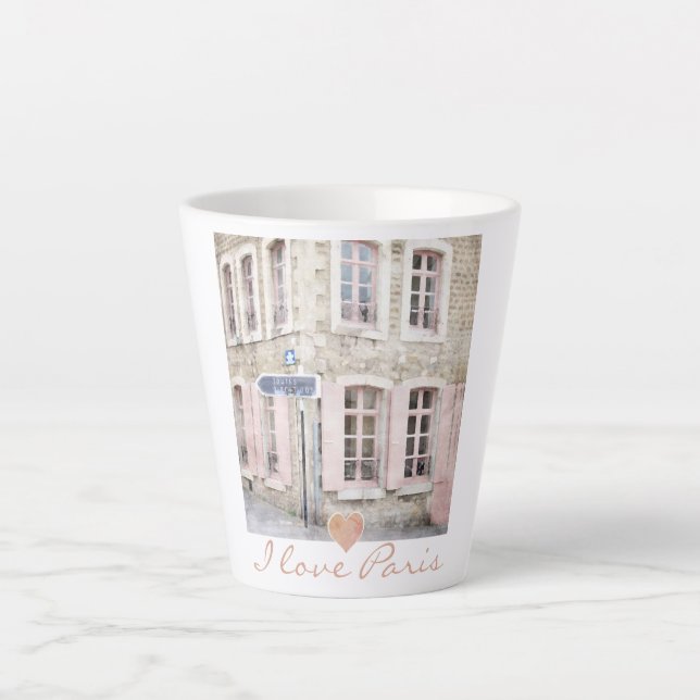 I Love Paris Latte Mug (Front)