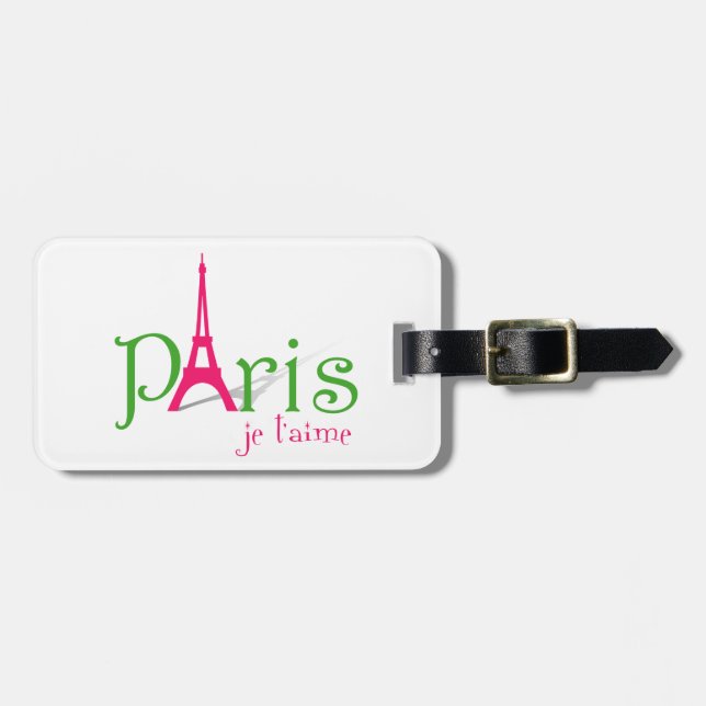 I love Paris Luggage Tag (Front Horizontal)