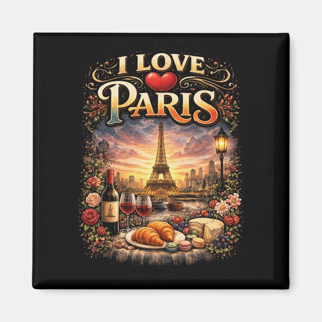 I Love Paris Magnet (Front)