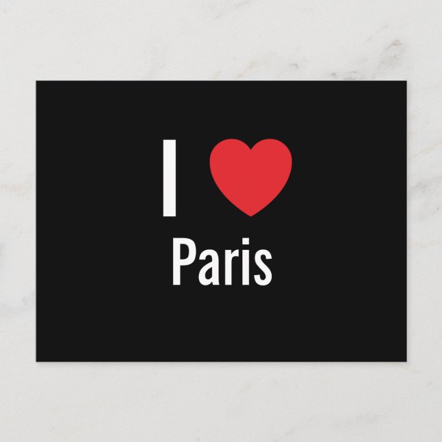 I love Paris Postcard (Front)
