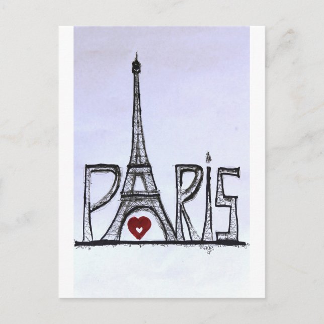 I love Paris Postcard (Front)