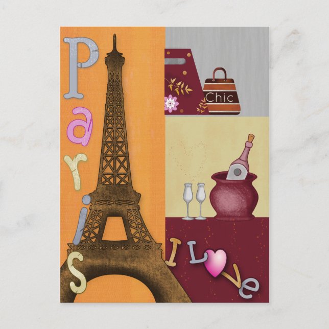 I love Paris Postcard (Front)