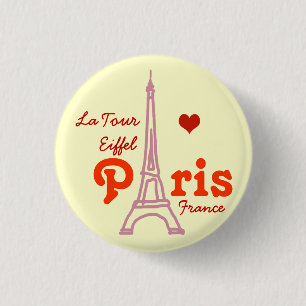 I love Paris . romantic 3 Cm Round Badge