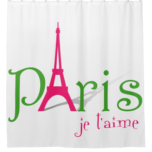 I love Paris Shower Curtain (Front)