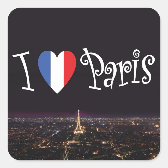 I Love Paris Stickers (Front)