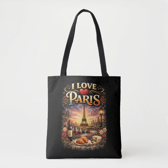 I Love Paris Tote Bag (Front)
